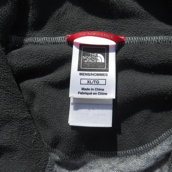 The North Face Men's Sweater XLarge XL Gray Wool Cotton Long Sleeve zip Knit - Picture 5 of 12